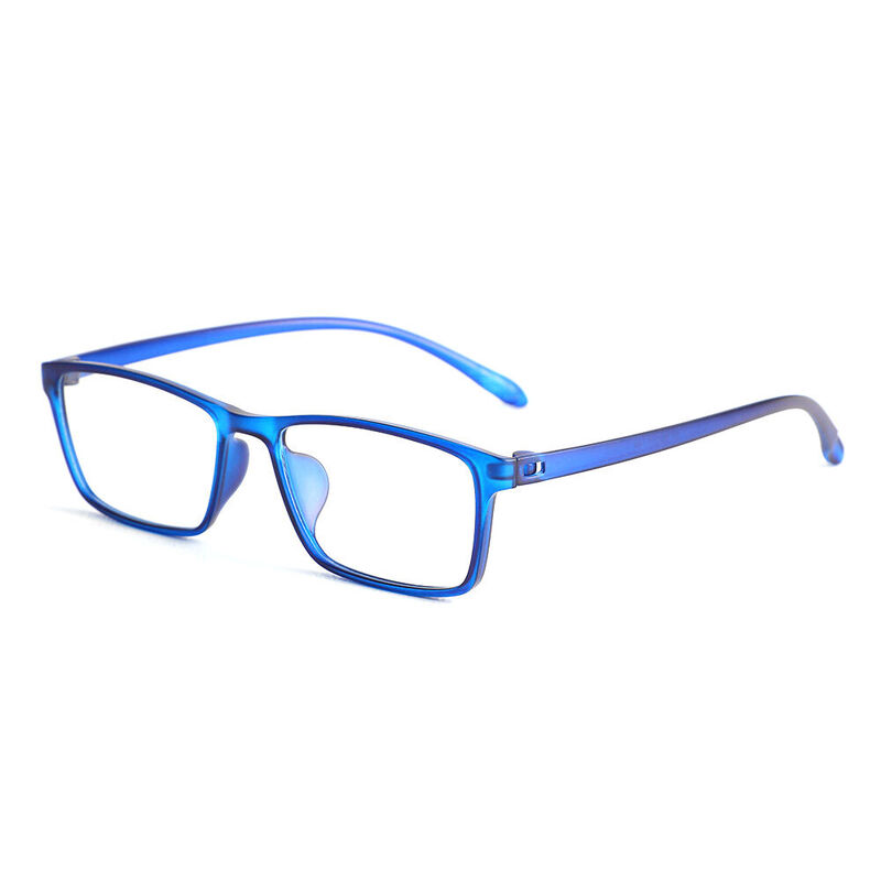 Madison Rectangle Blue Glasses