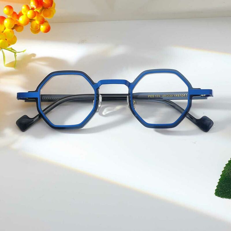 Esther Geometrische Blaue Brille
