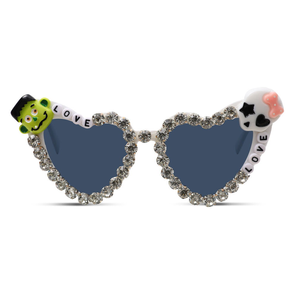 Cedriea Heart Green Monster Sunglasses