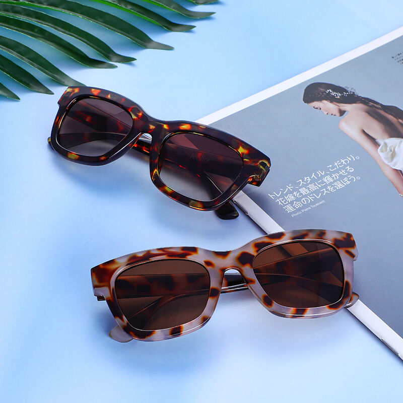 Cruiser Quadratische Light Schildkröte/Braune Sonnenbrille