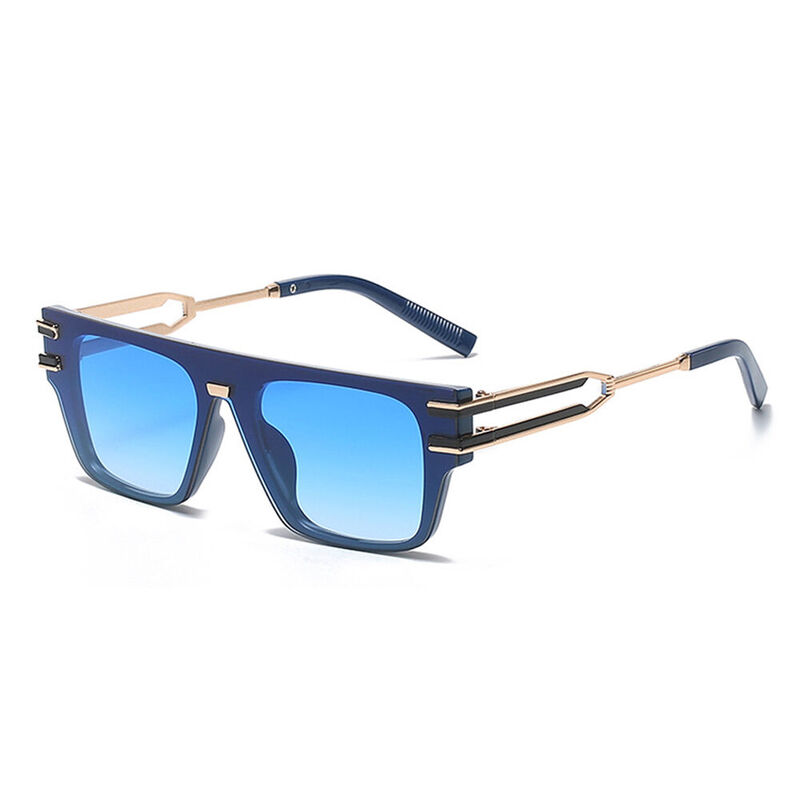 Poolside Square Blue Sunglasses