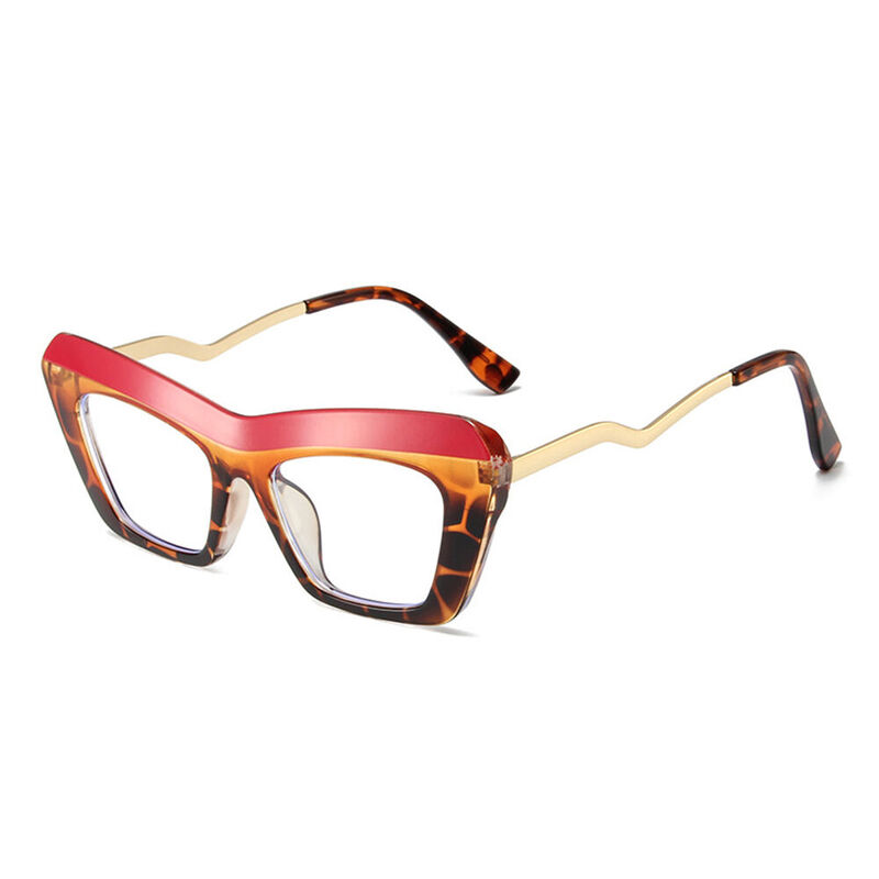 Rashid Cat Eye Red Glasses