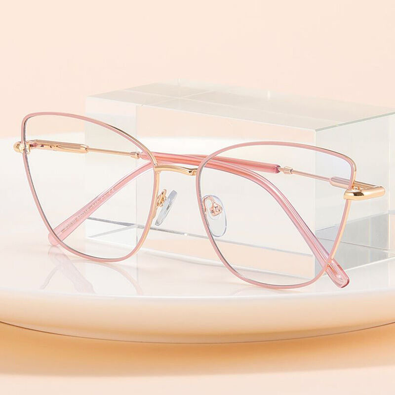 Alfred Cat Eye Pink Glasses