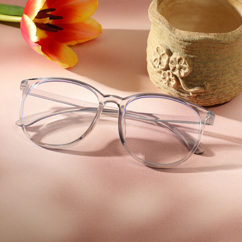 Glane Round Gray Glasses