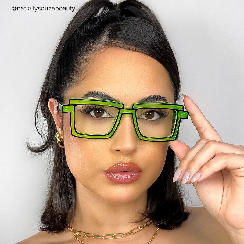 Flossie Square Green Glasses