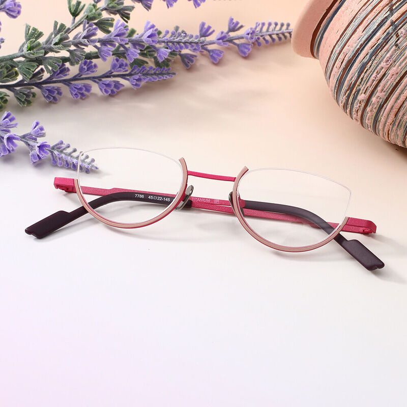 Chapmee Oval Pink Glasses