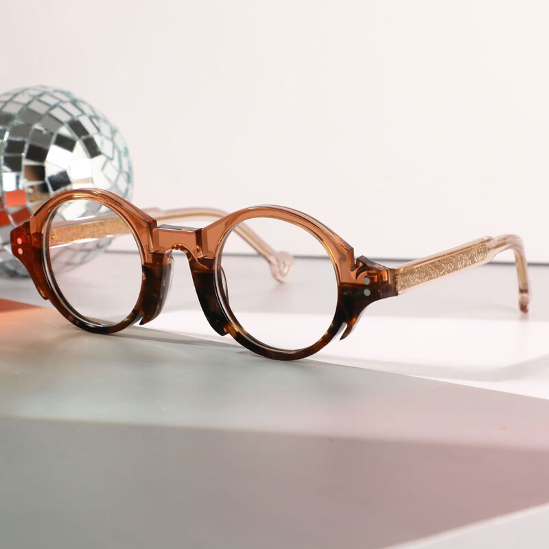 Dominic Round Brown Glasses