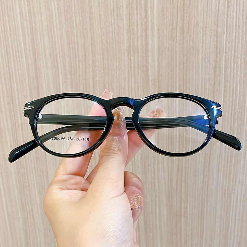 Samsen Round Black Glasses
