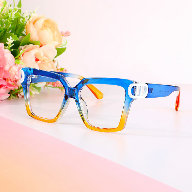 Jonath Square Blue Glasses