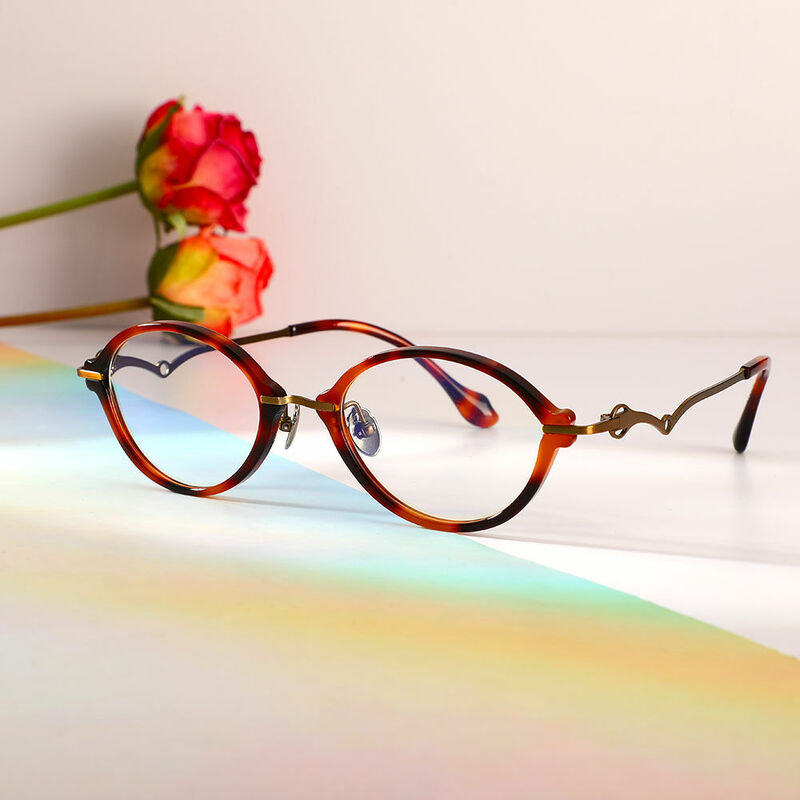 Corneliu Ovale Schildkröte Brille