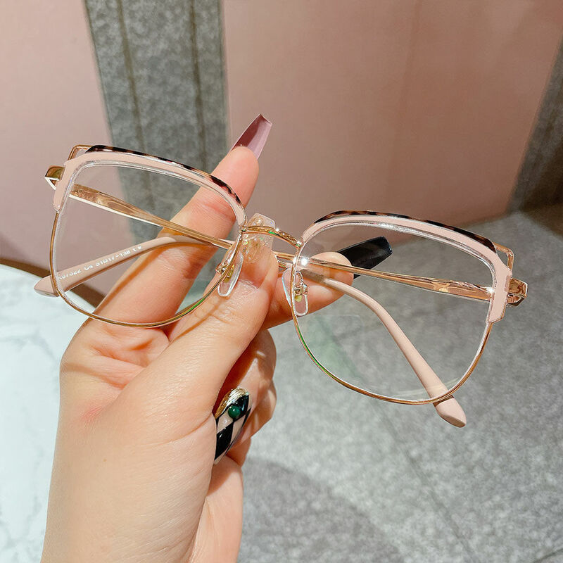 Tracy Cat Eye Leopard Glasses
