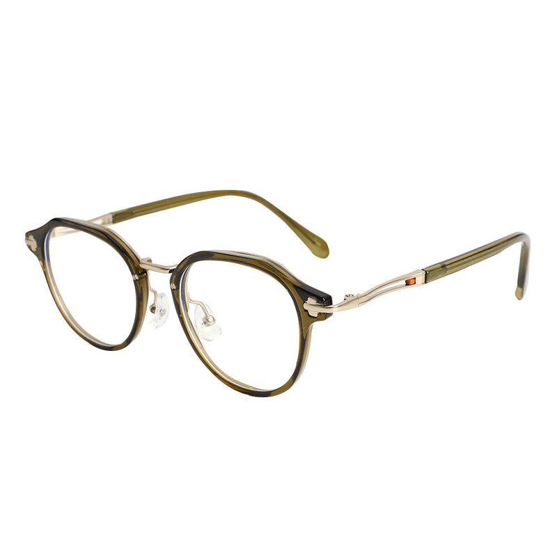 Moira Round Green Glasses