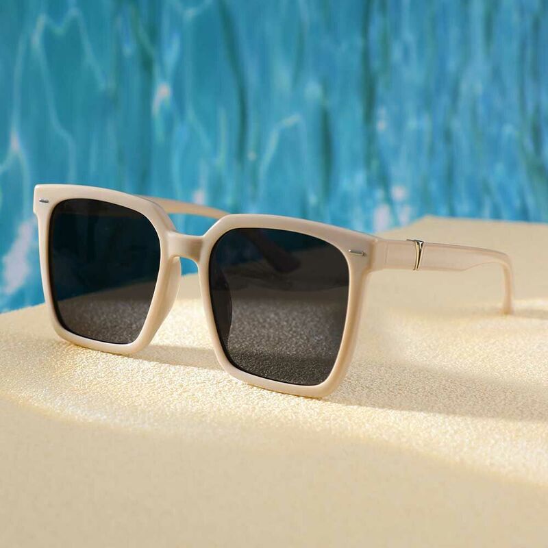 Roderick Quadratische Graue Sonnenbrille