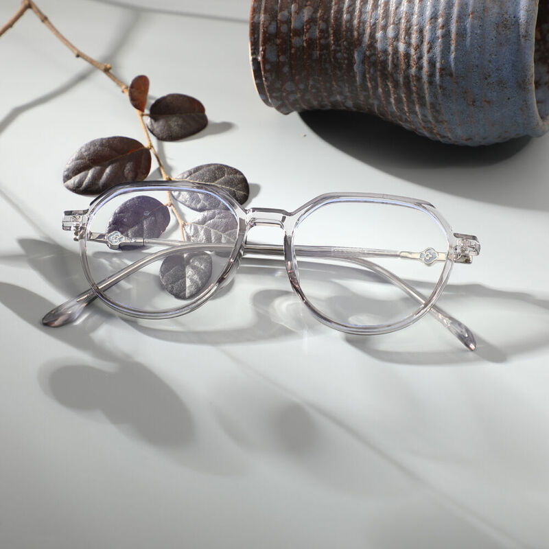 Gemmy Geometric Gray Glasses