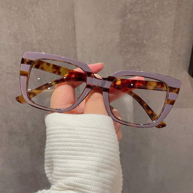 Wanda Cat-Eye Purple Glasses