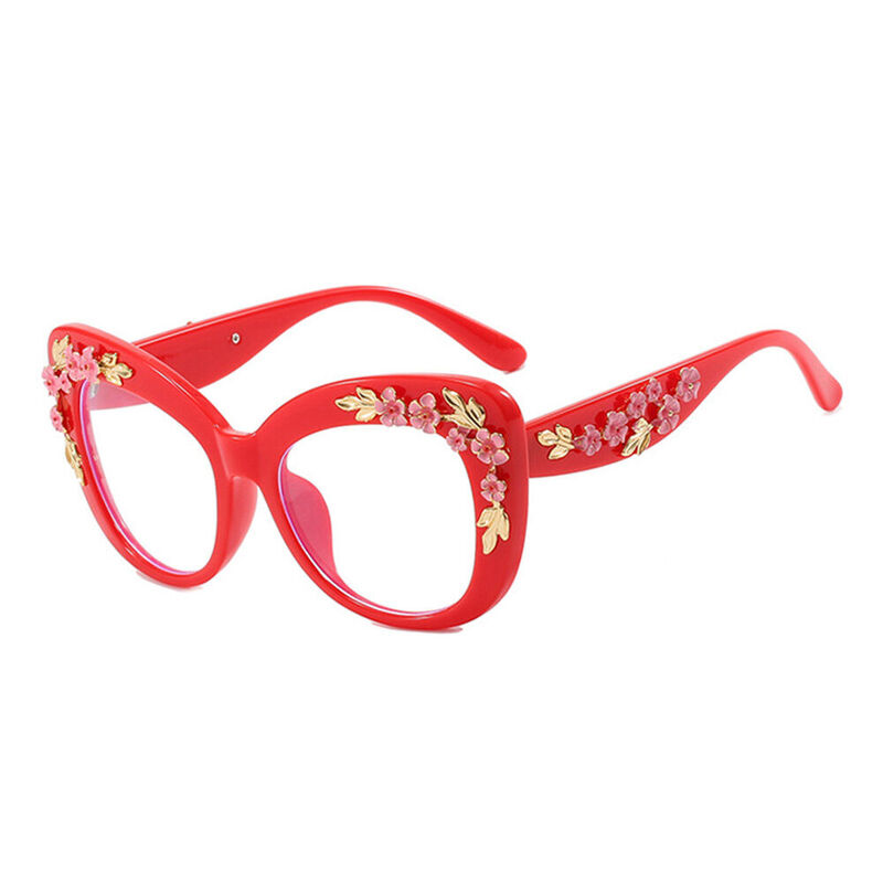 Roneld Cat Eye Red Glasses