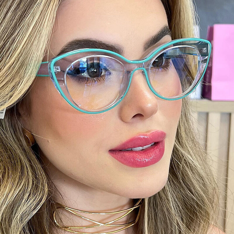 Gloria Cat Eye Blue Glasses