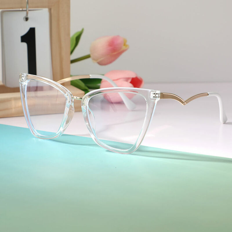 Luccy Cat Eye Clear Glasses