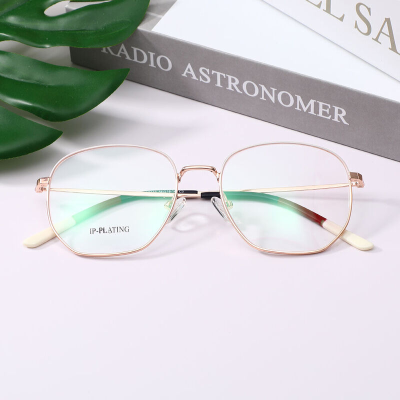 Aricee Geometric Gold Glasses