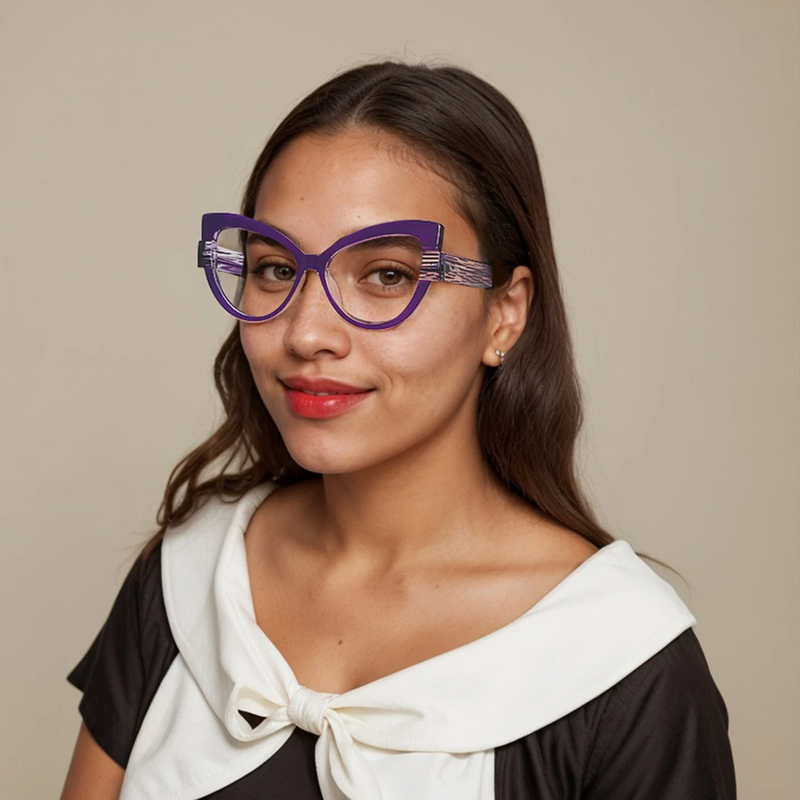 Eileo Cat Eye Purple Glasses