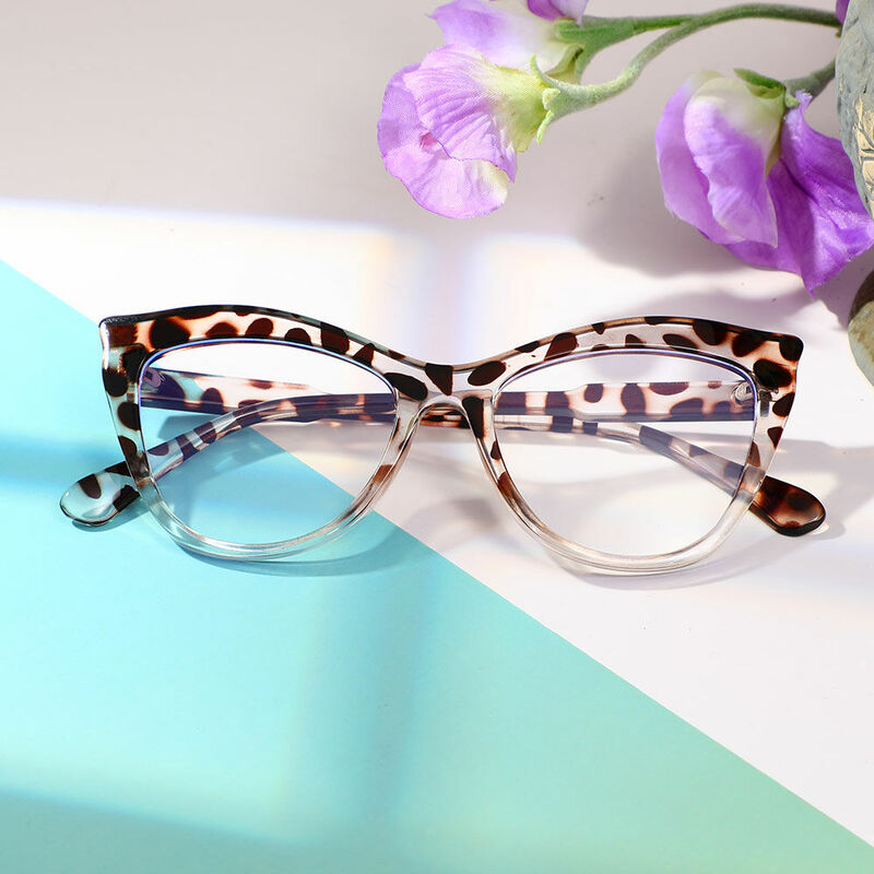 Mauric Cat Eye Leopard Glasses