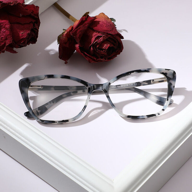 Peggy Cat Eye Gray Glasses