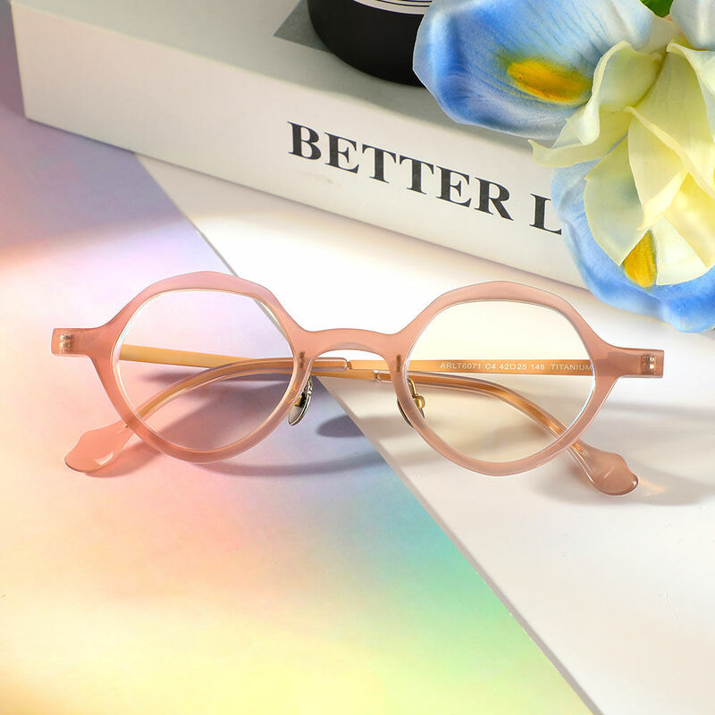 Payne Geometric Pink Glasses