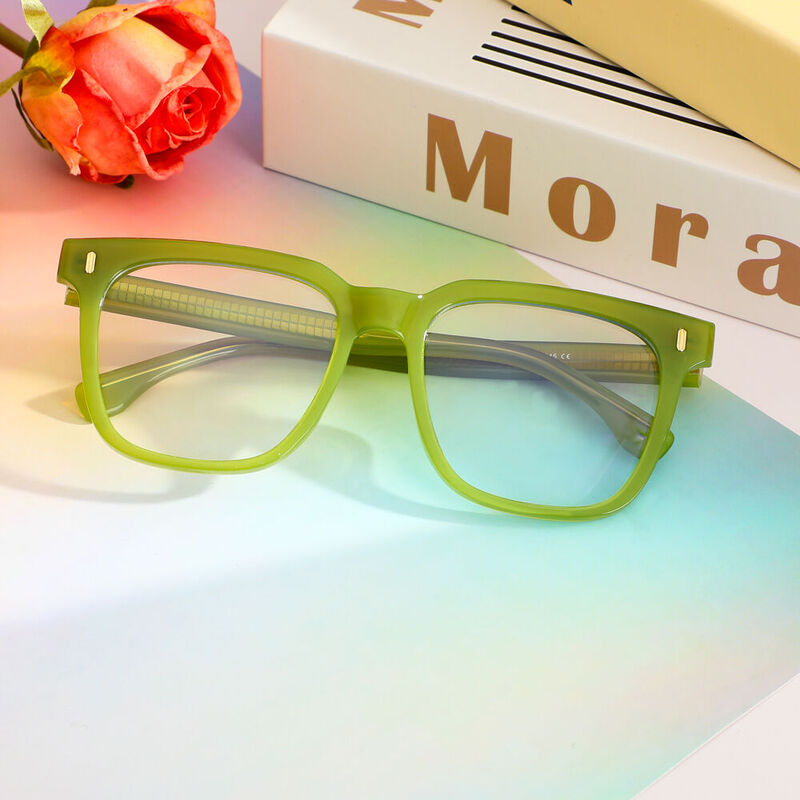 Griffith Square Green Glasses
