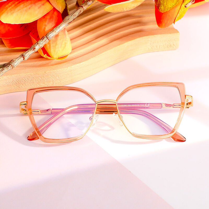 Modesty Cat Eye Pink Glasses
