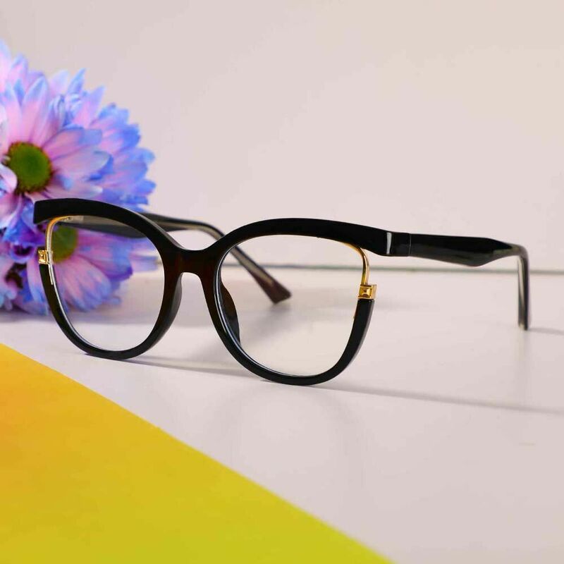 Sainsbu Cat Eye Black Glasses