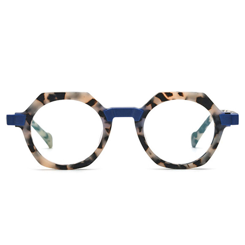 Kaliyana Geometric Blue Glasses - Aoolia.com