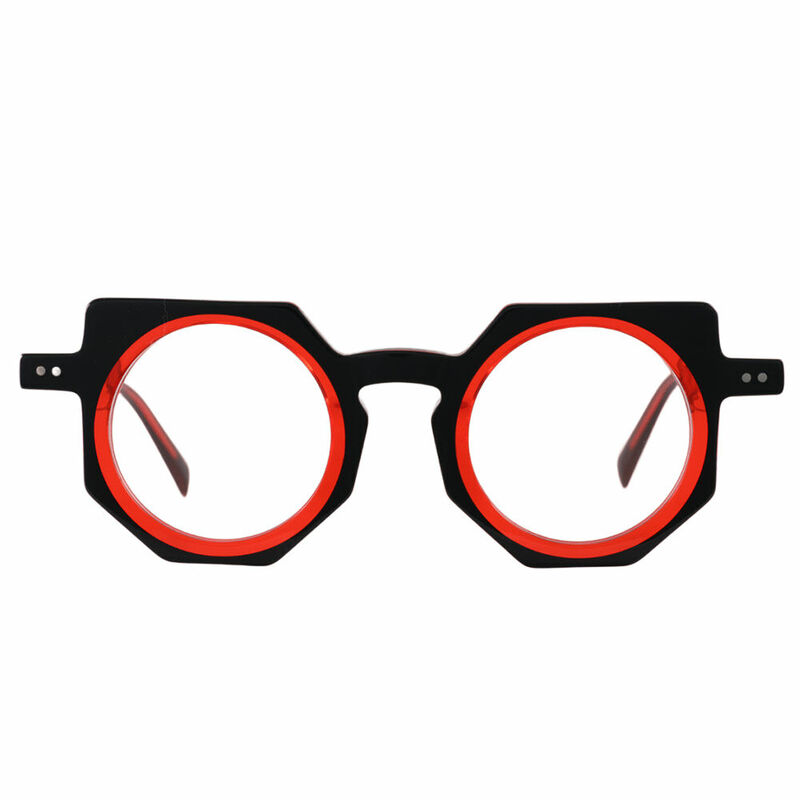 Walkley Geometric Red Glasses