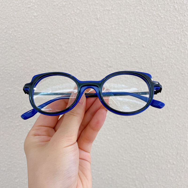 Bertr Cat Eye Blue Glasses