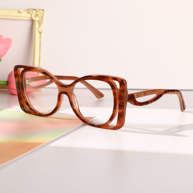 Conan Cat Eye Braune Brille
