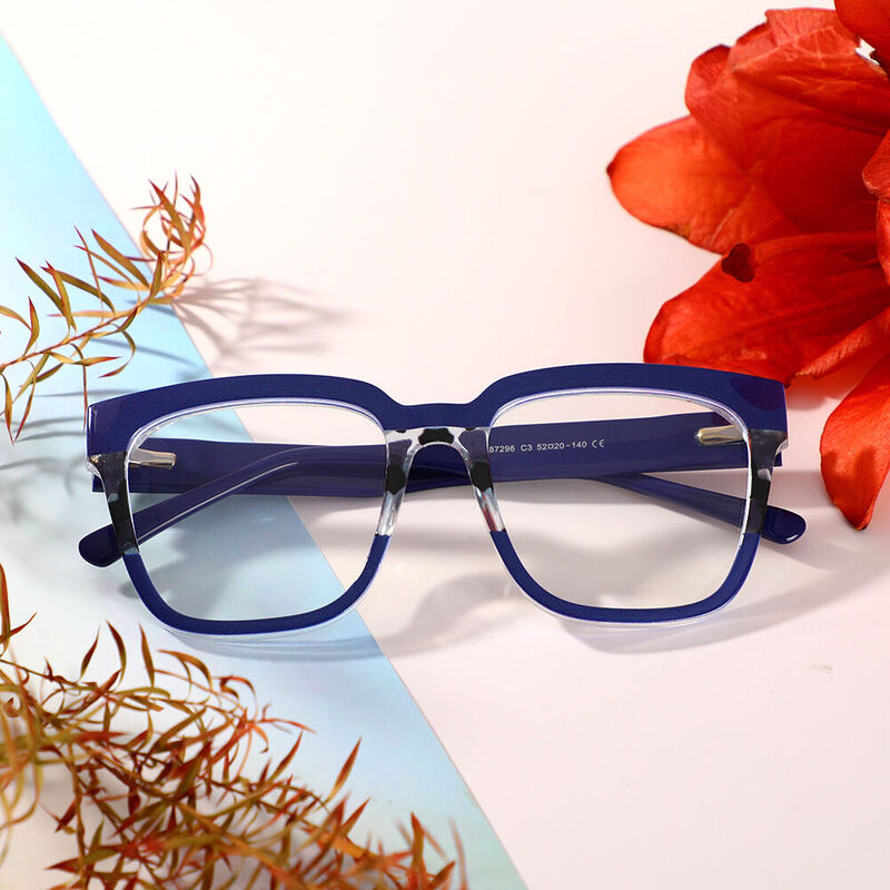 Romeo Square Blue Glasses