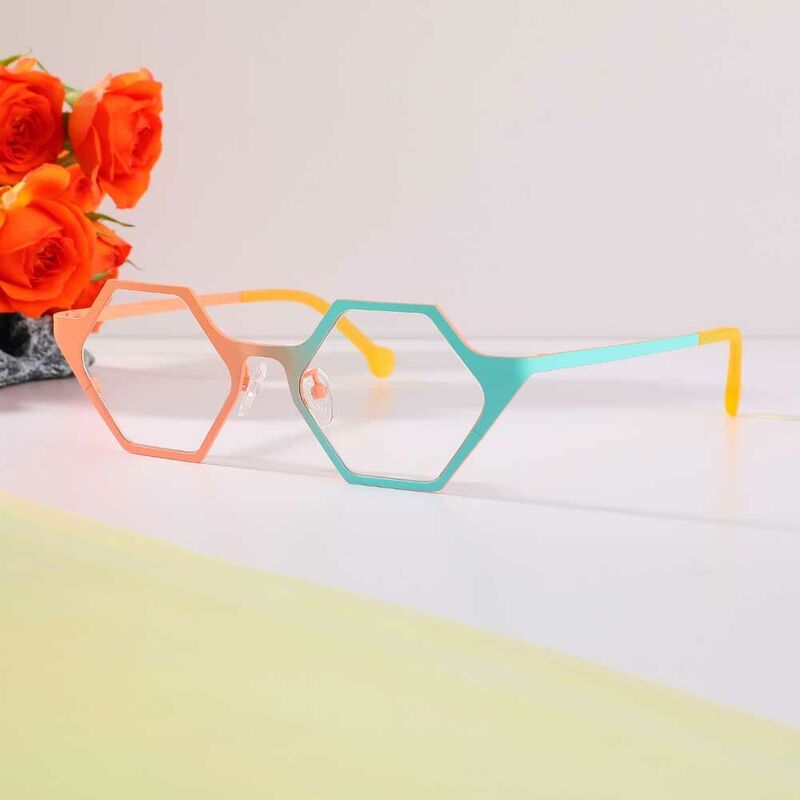 MacArthu Geometric Orange Glasses