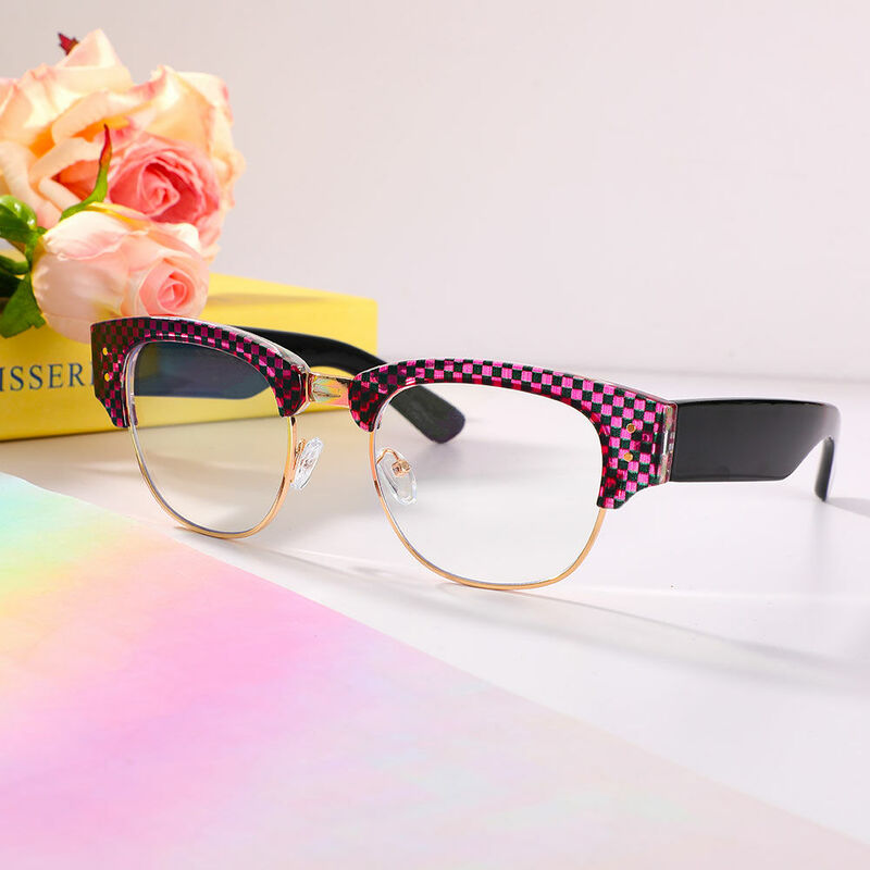 Samson Browline Purple Glasses