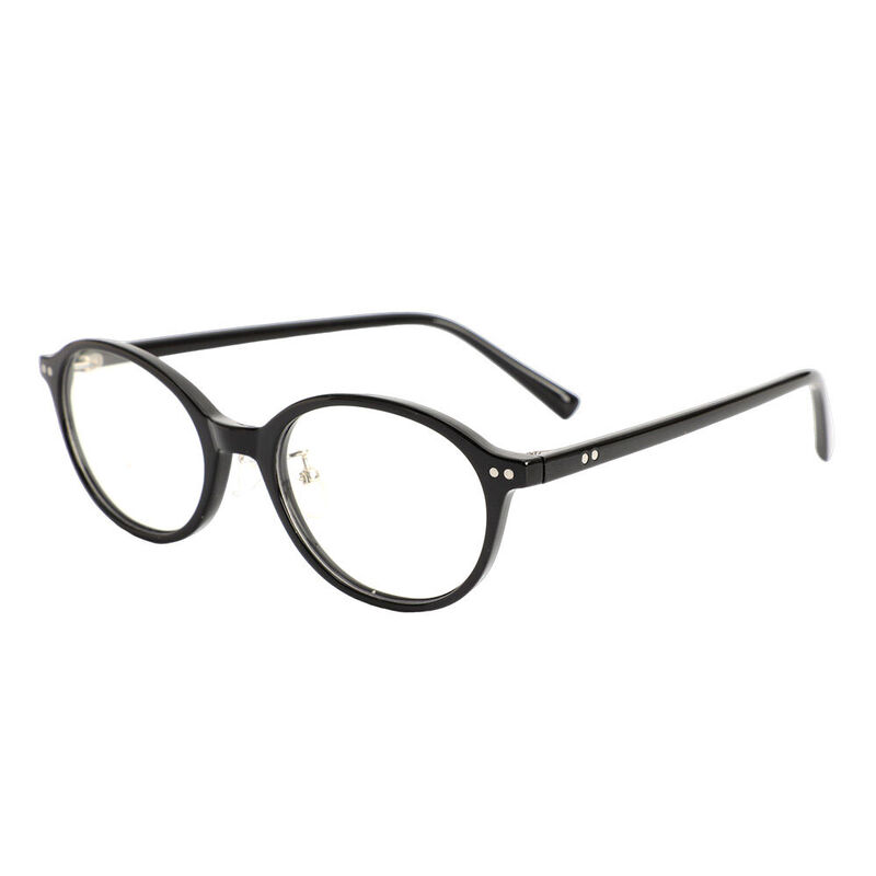 Myra Oval Black Glasses