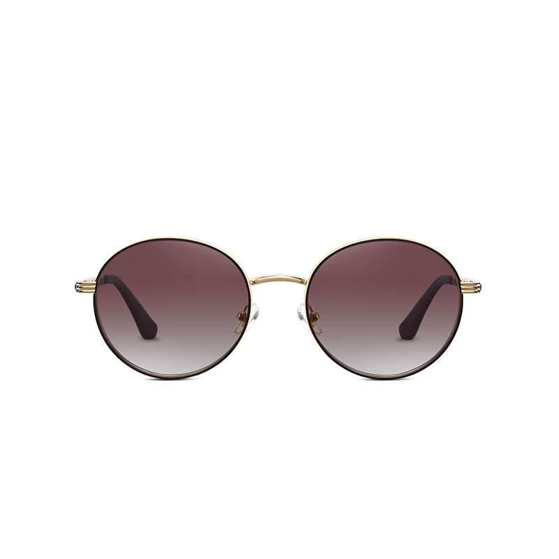 Infinity Round Brown Gradient Sunglasses