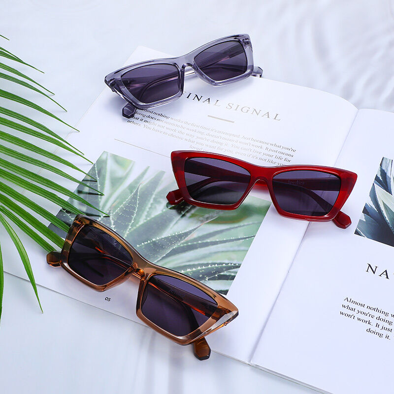 Fashion Hunter Rectangle Red/Grey Sunglasses
