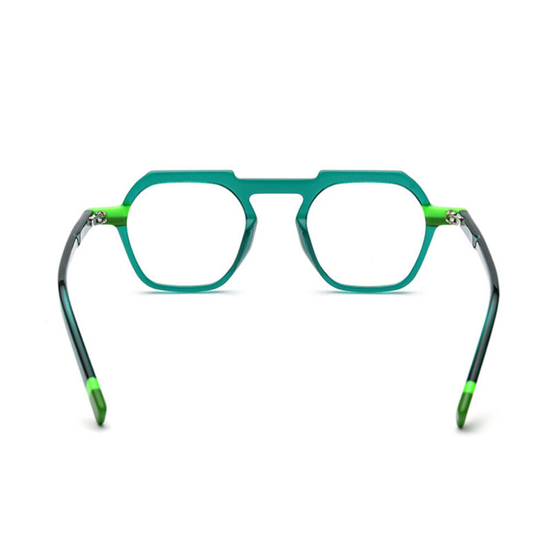 Conidi Geometric Green Glasses