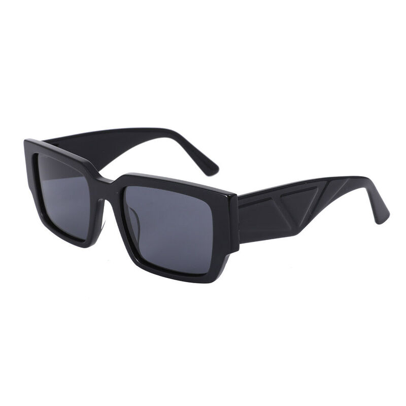 Hulda Square Black Sunglasses