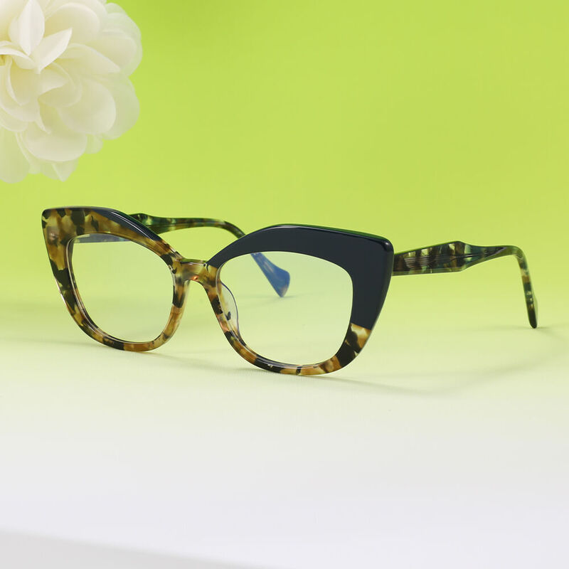 Caswell Cat Eye Brown Glasses