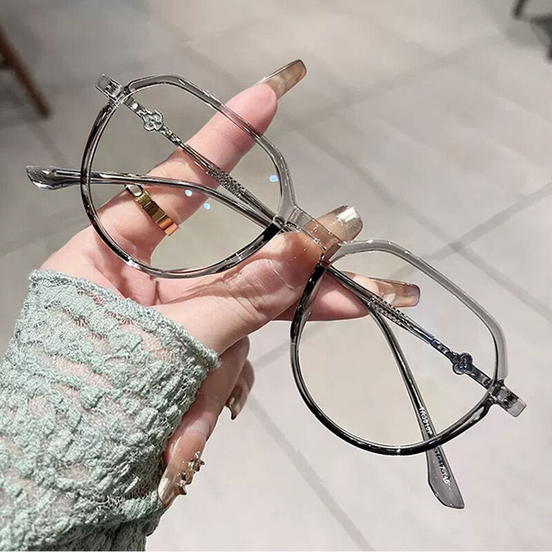 Gemmy Geometric Gray Glasses