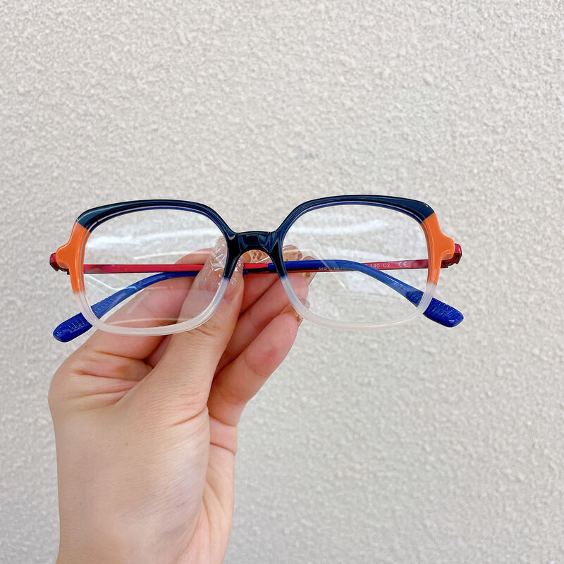 Cele Square Blue Glasses