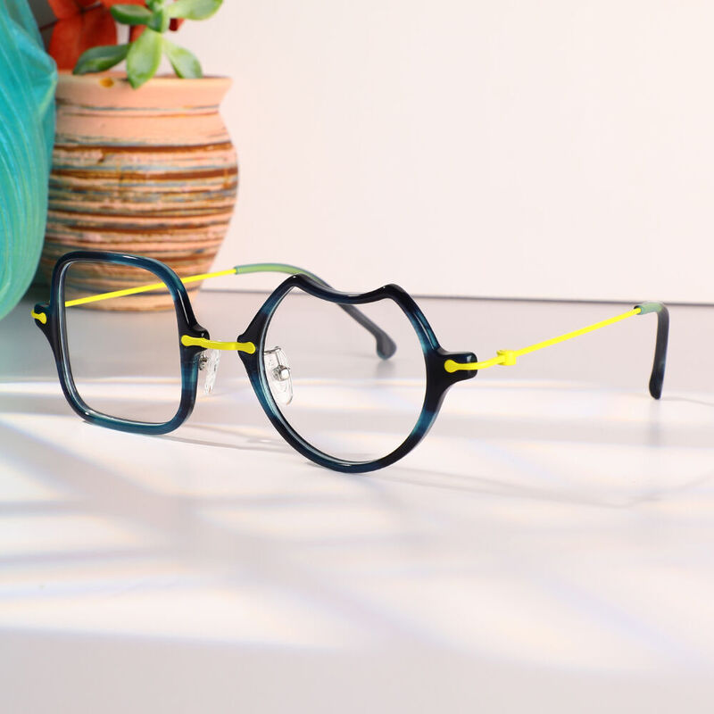 Oliver Square Blue Glasses