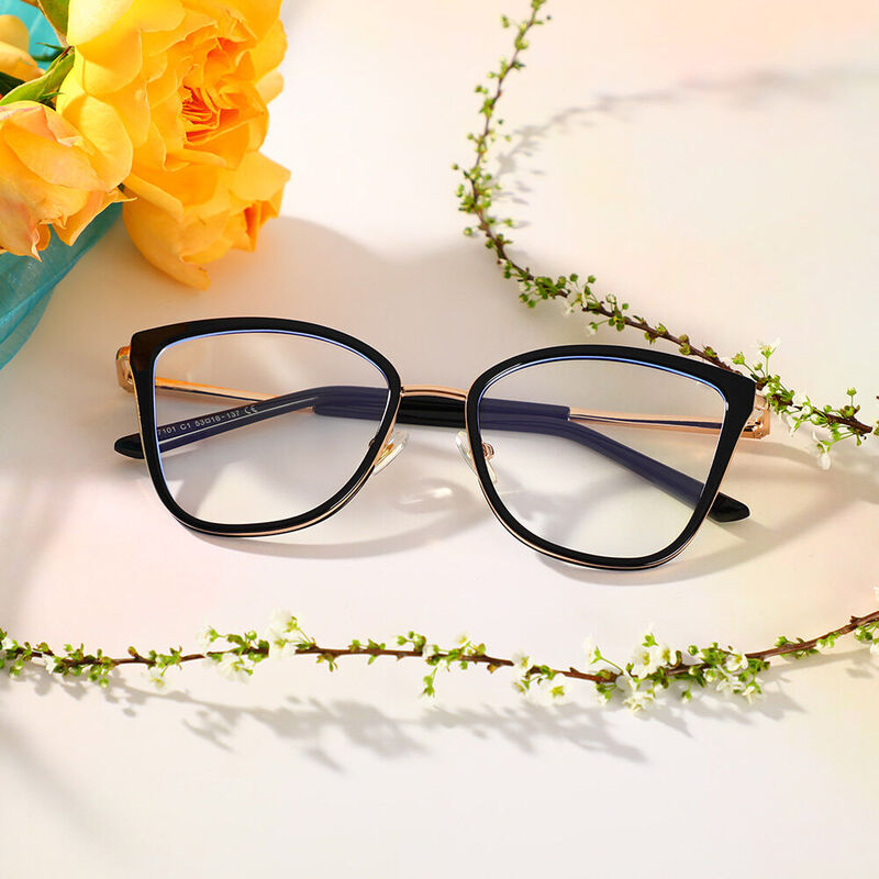 Bowen Cat Eye Black Glasses