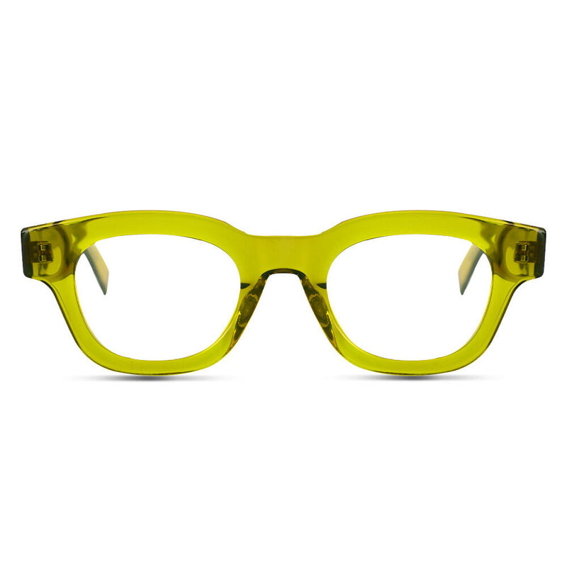Motley Square Green Glasses