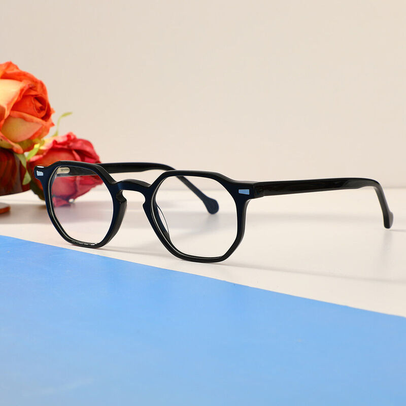 Micah Geometric Black Glasses