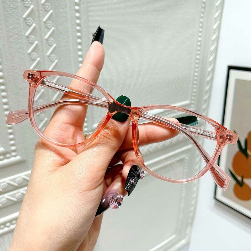 Nelly Oval Pink Glasses